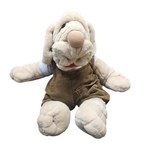 Vintage GANZ Wrinkles Plush Dog Puppet‎ 16"